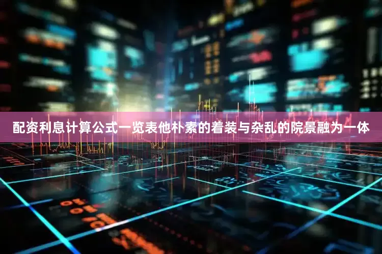 配资利息计算公式一览表他朴素的着装与杂乱的院景融为一体